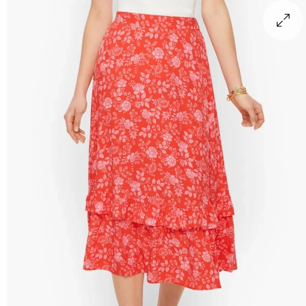 Talbots Ruffle Tiered Skirt - Picture 1 of 8